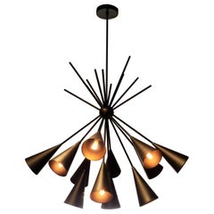Araña "Grand Bouquet" en dramático negro mate de Blueprint Lighting, 2018
