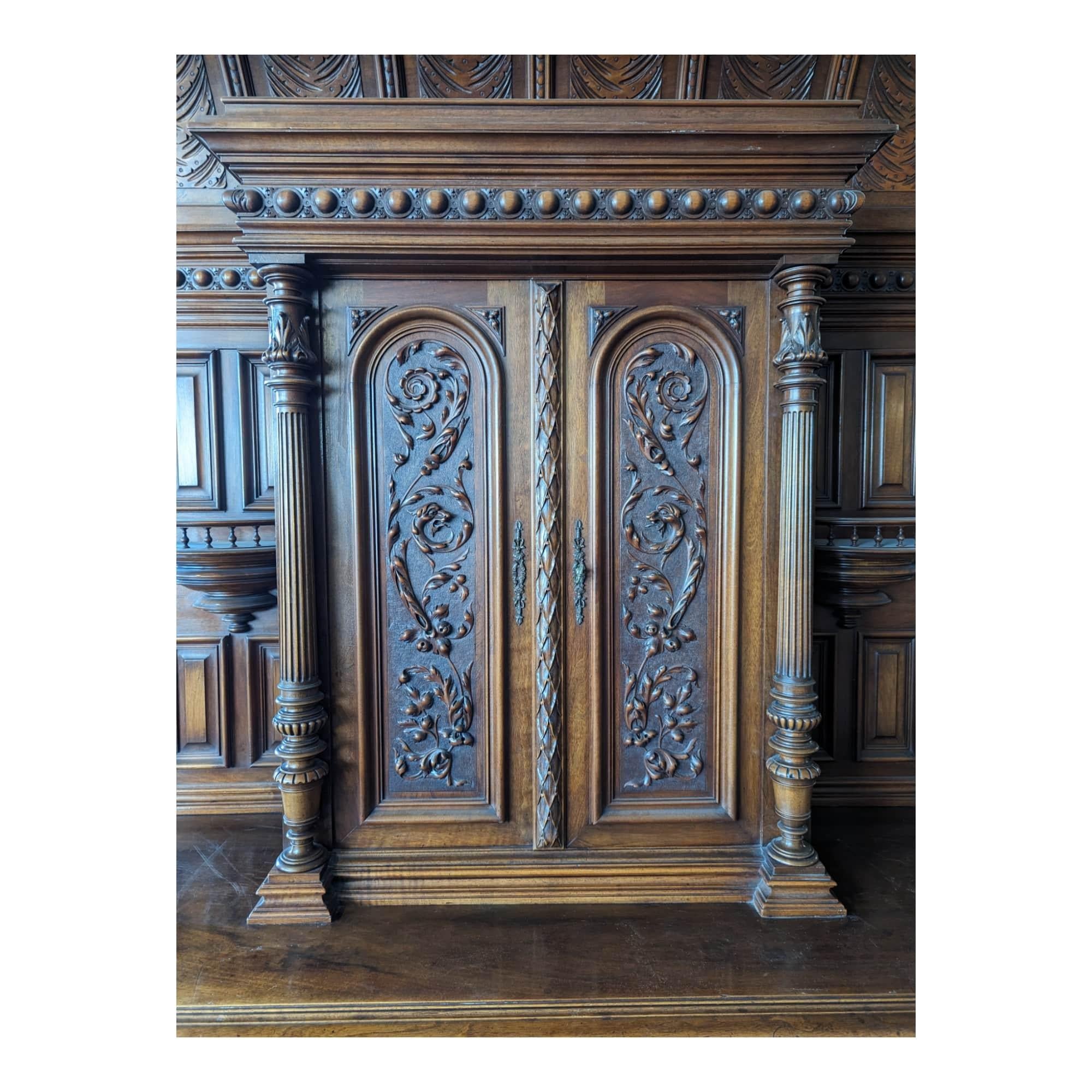 Wood French 19th Century Walnut Buffet  For Sale
