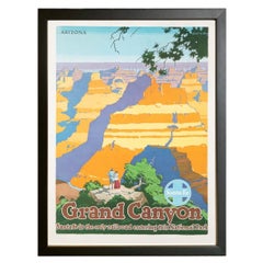 "Grand Canyon" Vintage Santa Fe Railroad Travel Poster by Oscar M. Bryn, 1949