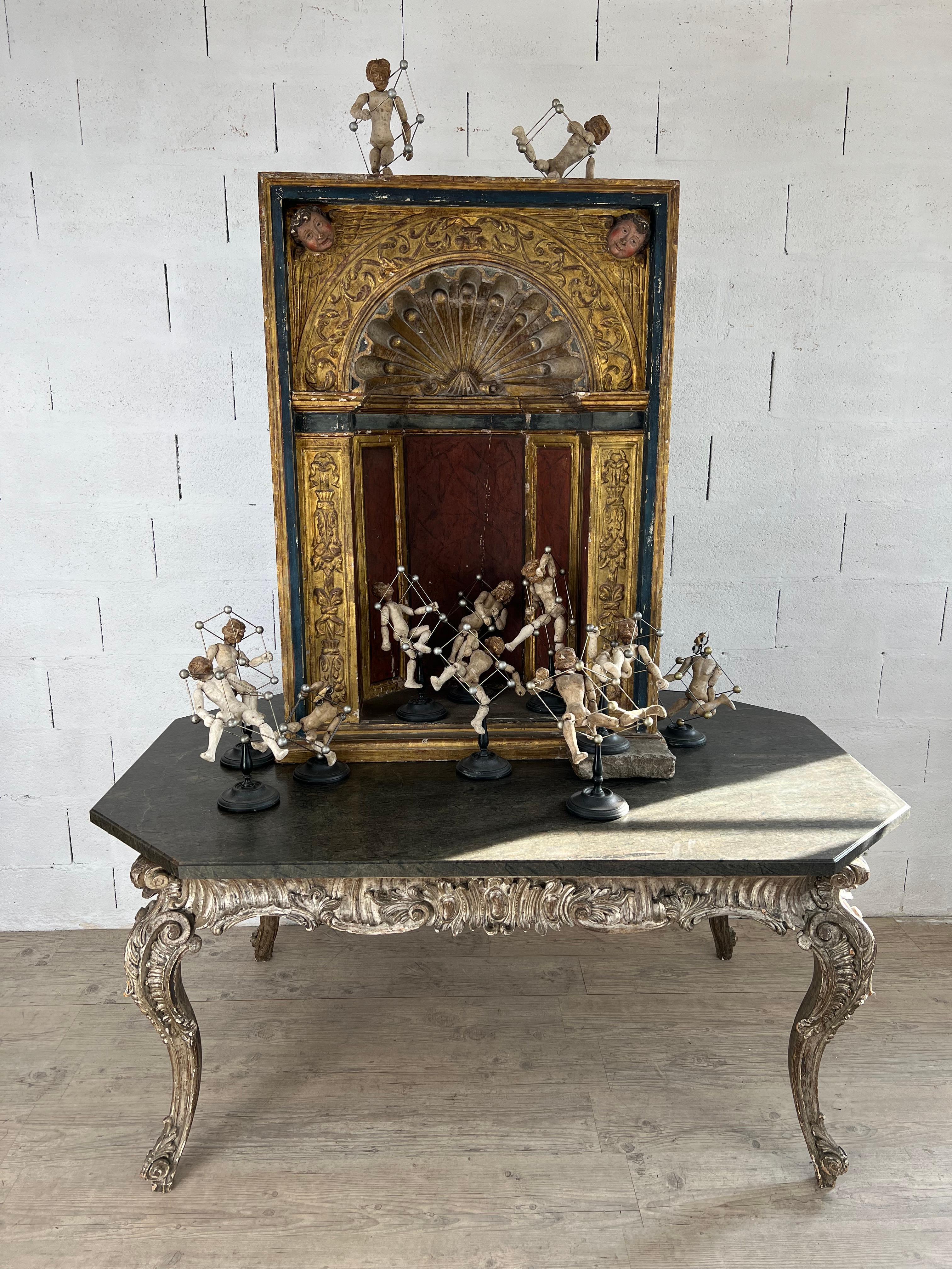 Grand Carved Wooden Niche – Italian Baroque, 18th Century For Sale 5