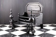 Grand Cast Iron Antique Baroque Victorian Fire Grate, English, circa 1830