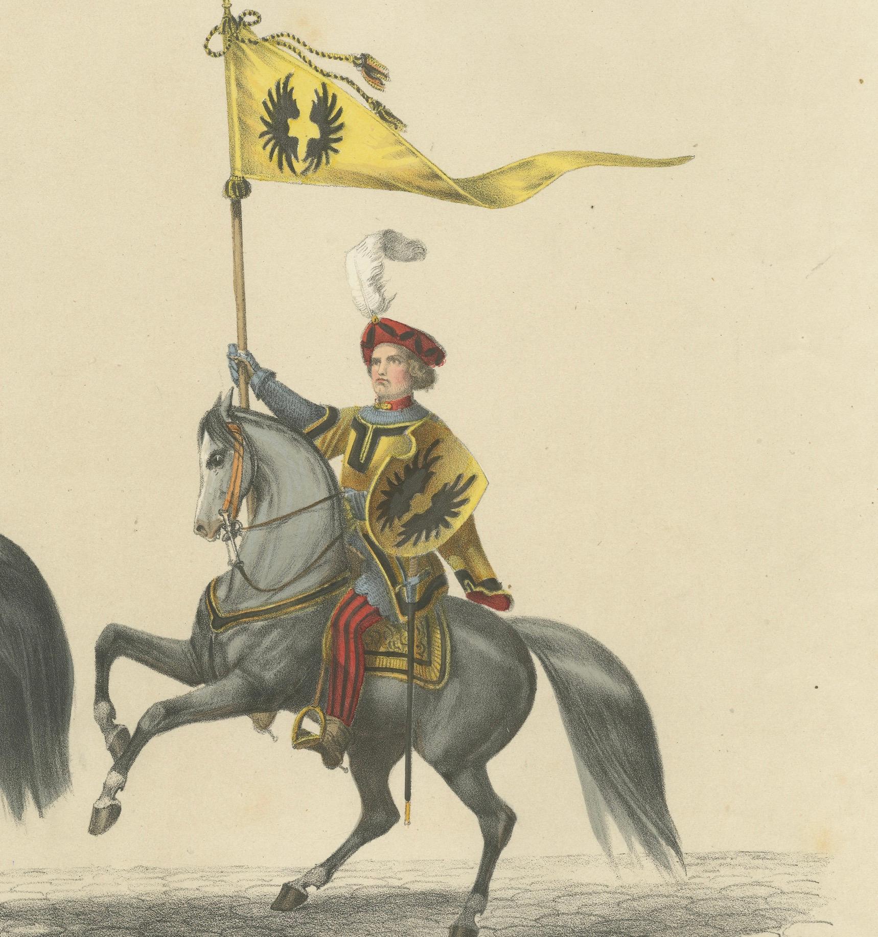 Grand Cavalcade – Hans von Hallwyl and His Household Banner, 1855 For Sale 1