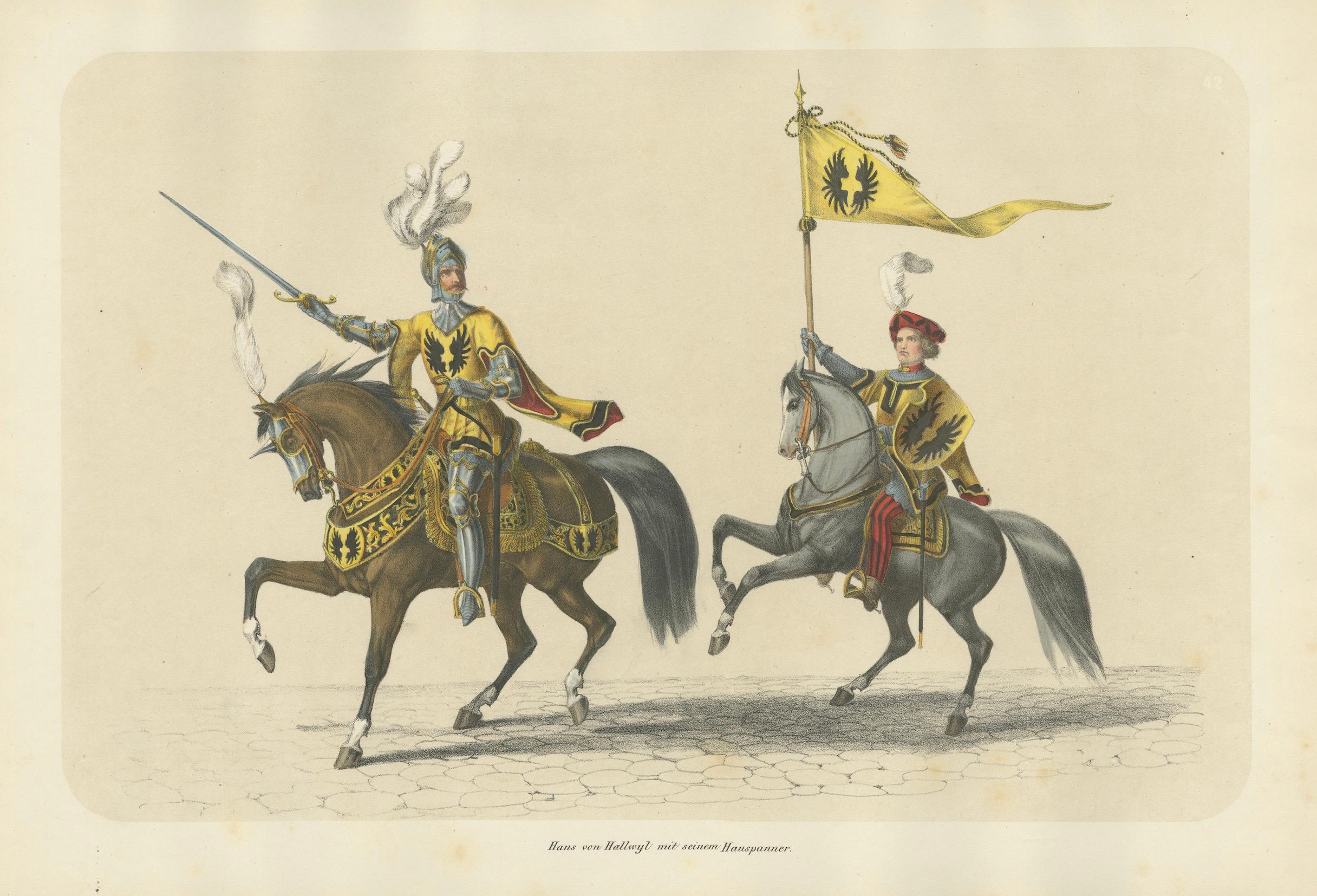 Grand Cavalcade – Hans von Hallwyl and His Household Banner, 1855 For Sale 3