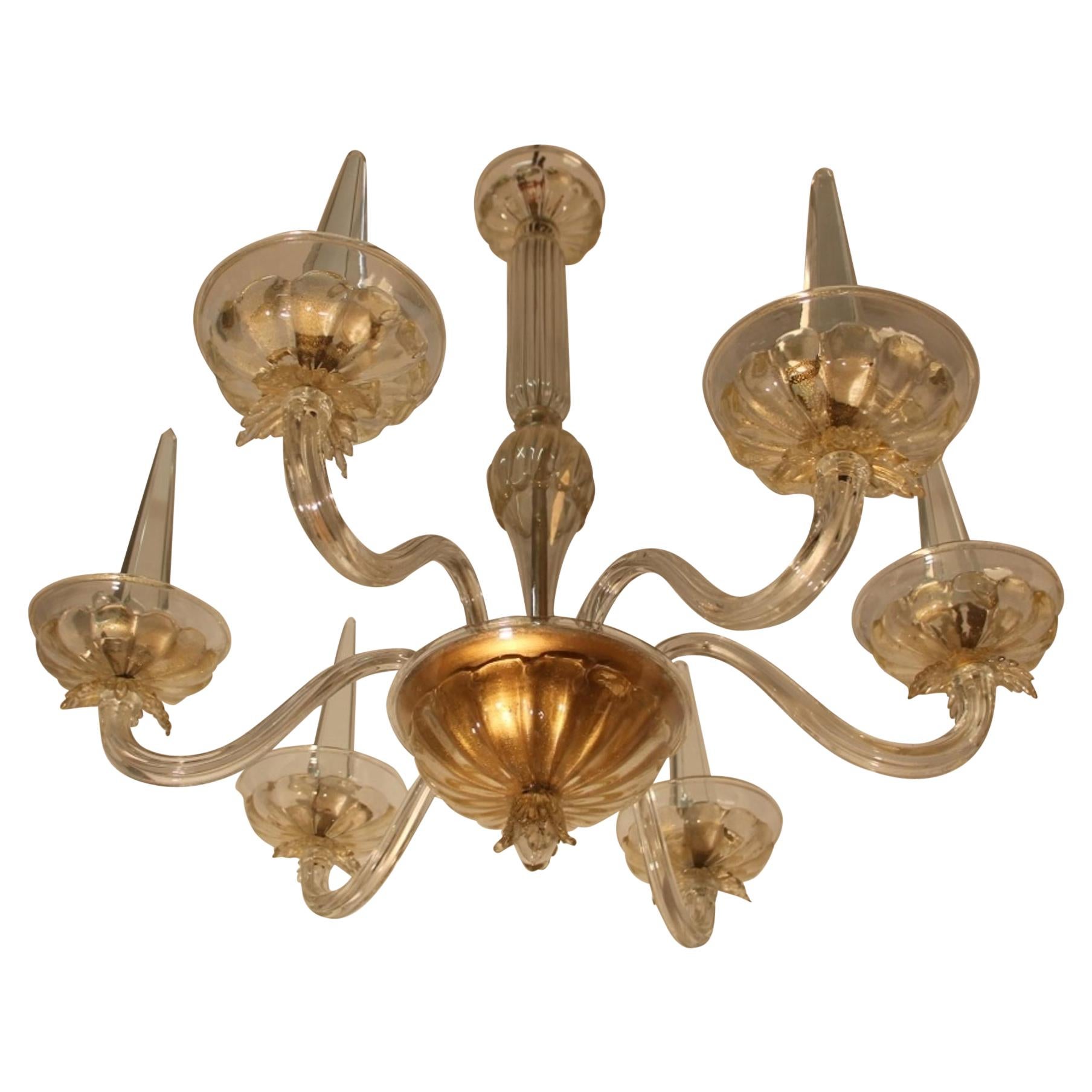 Grand Chandelier by André Arbus and Veronese For Sale