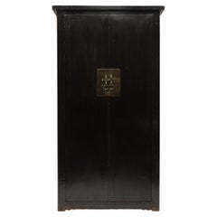 Grand Chinese Black Lacquer Cabinet, c. 1750