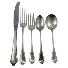Grand Colonial by Wallace Sterling Silver Flatware Set For 12 Service 62 Pieces