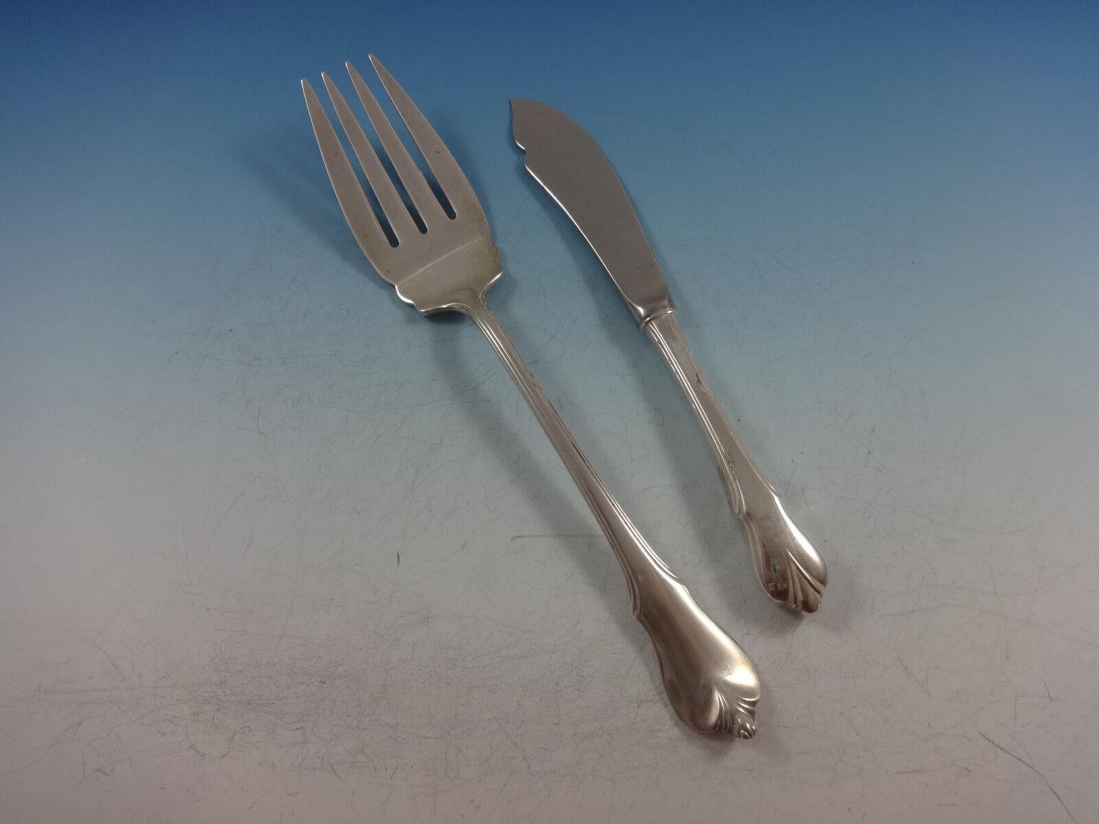 Set di posate in argento Sterling Grand Colonial by Wallace per 8 persone 55 pezzi In condizioni ottime in vendita a Big Bend, WI