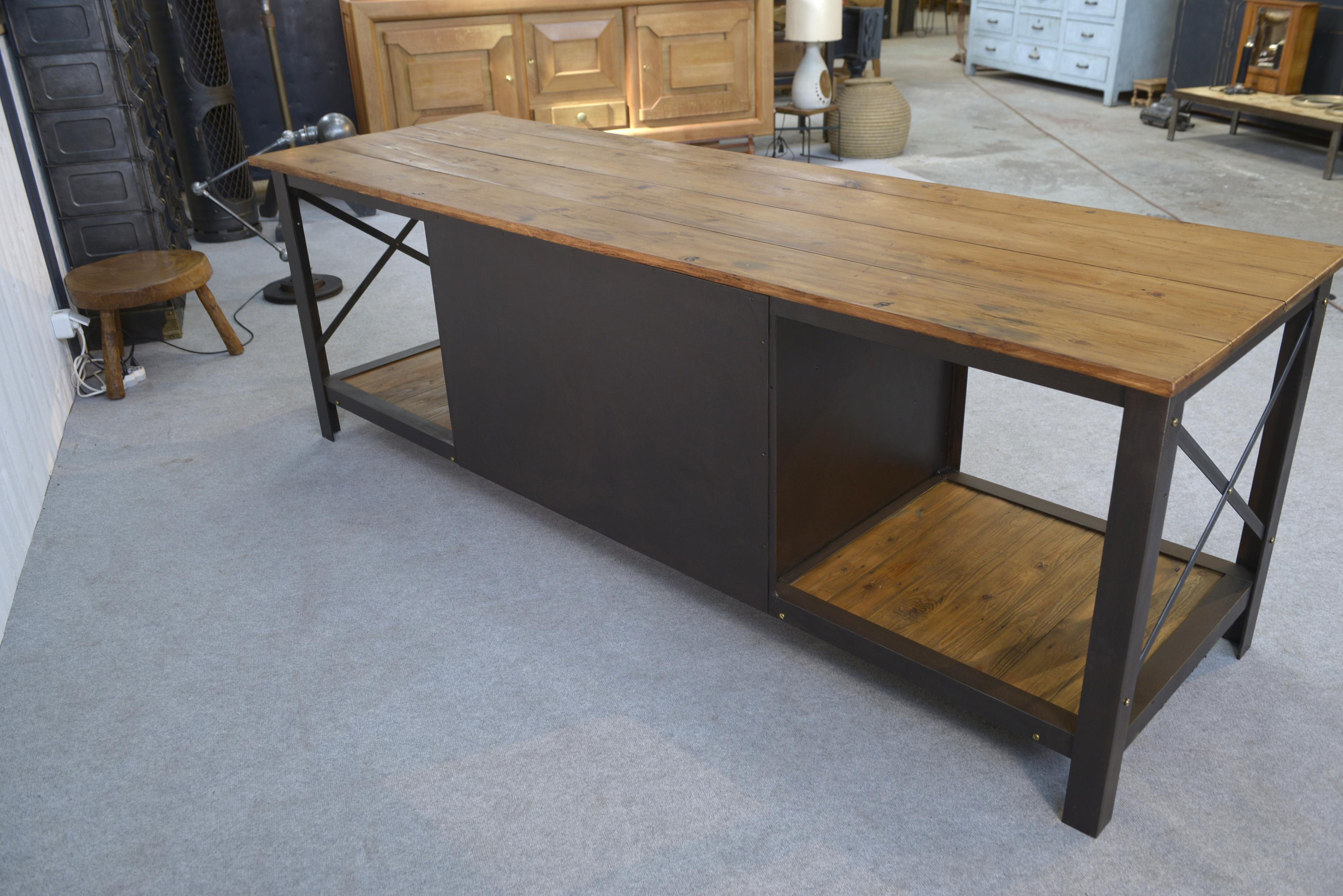 Grand comptoir industriel des années 1950 en vente 10