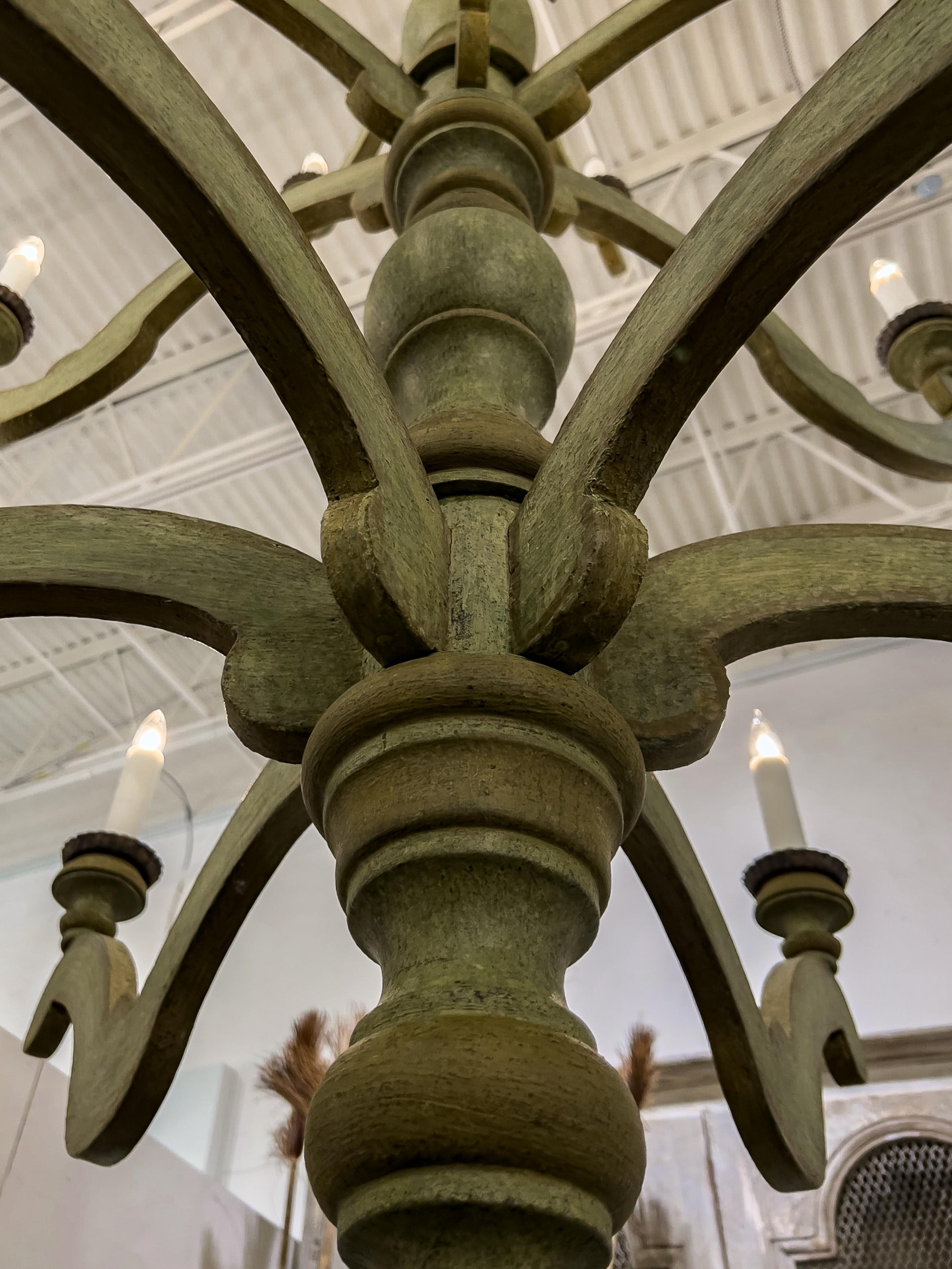 American Grand Wooden Chandelier by Dennis & Leen New Custom 3-Tier