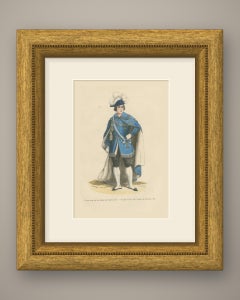 Grand Cross of the Order of Charles III, Costume Plate, Wood Engraving, 1844