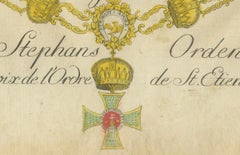 Grand Cross of the St. Stephen's Order: Magnificent 18th-Century Engraving