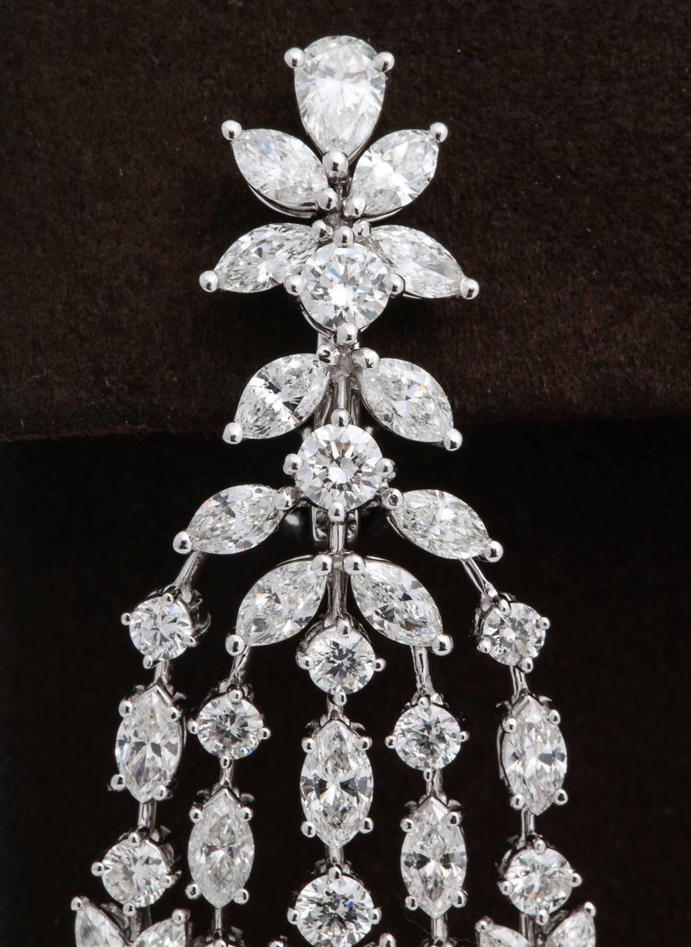 Grand Diamond Chandelier Dangle Earrings For Sale at 1stDibs