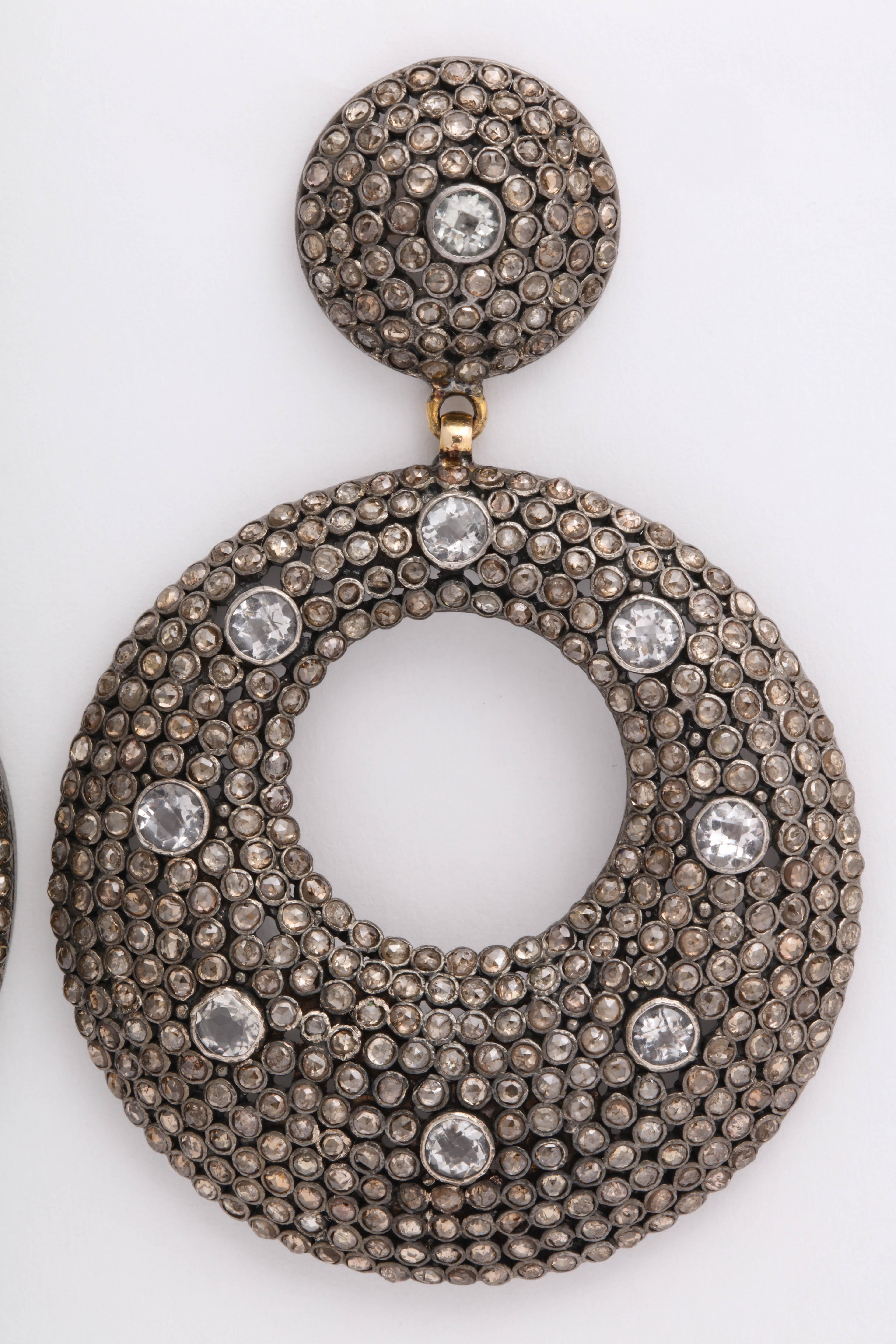 Pendientes de moda Gran Diamante en venta 1