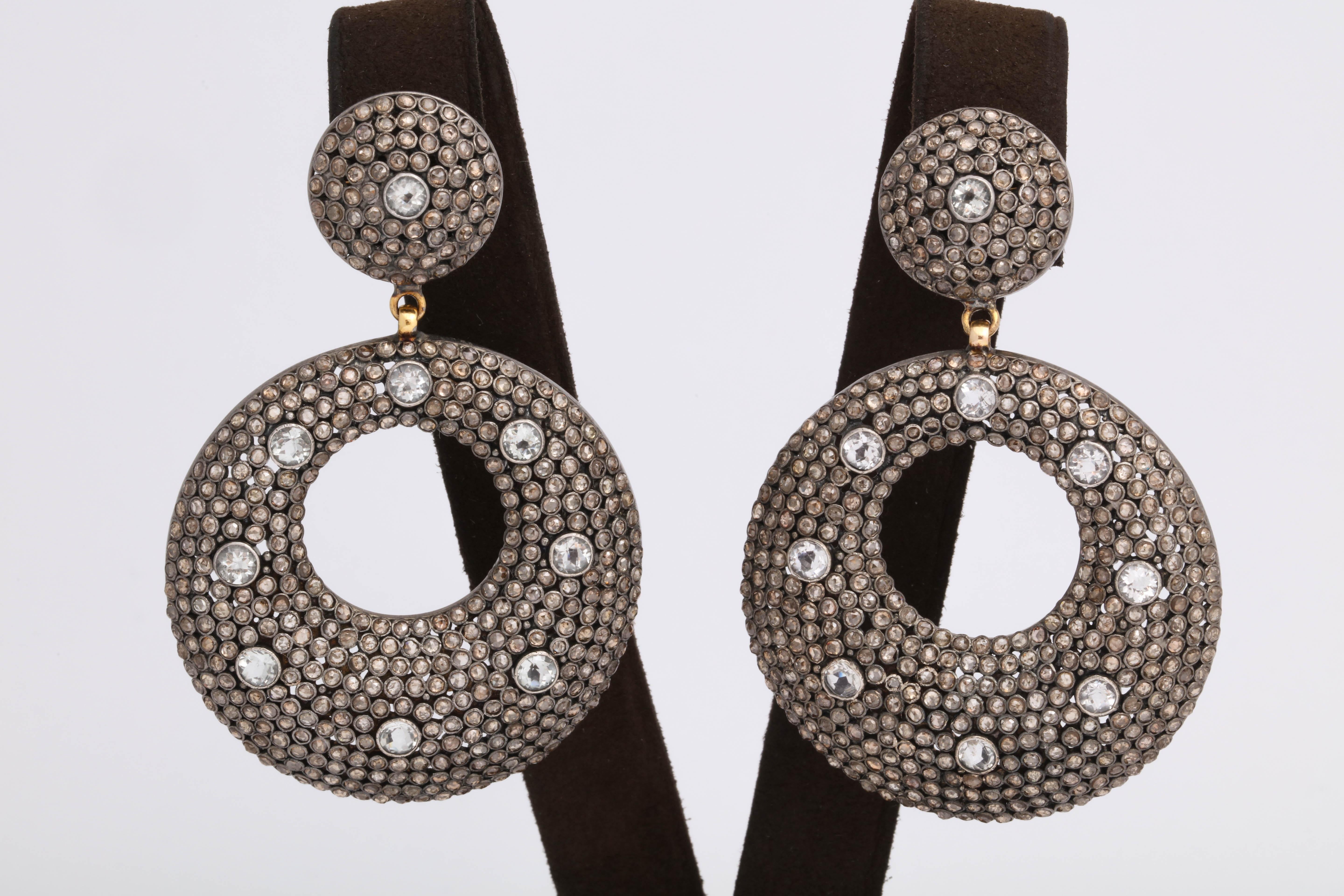 Pendientes de moda Gran Diamante en venta 2