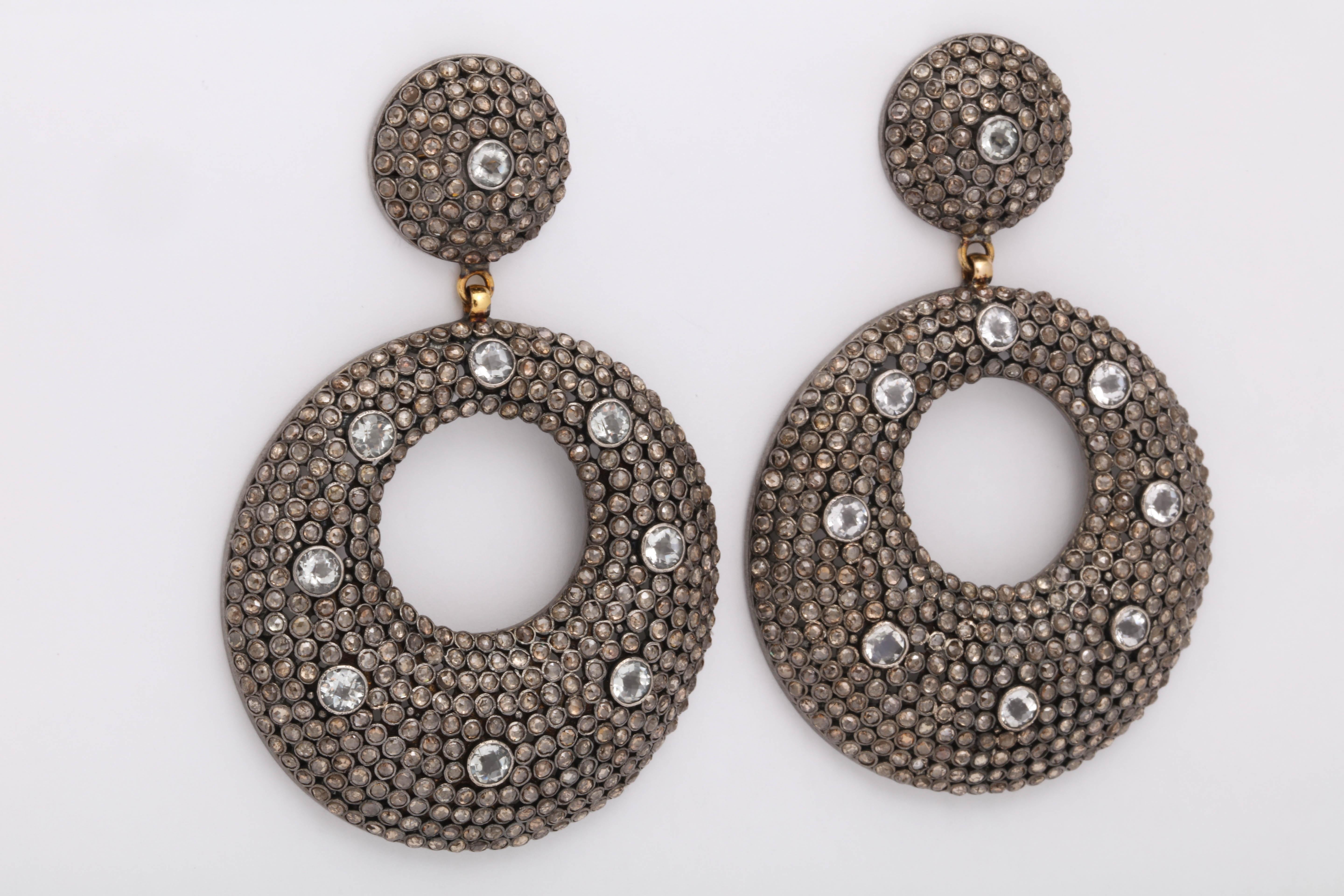 Pendientes de moda Gran Diamante en venta 4