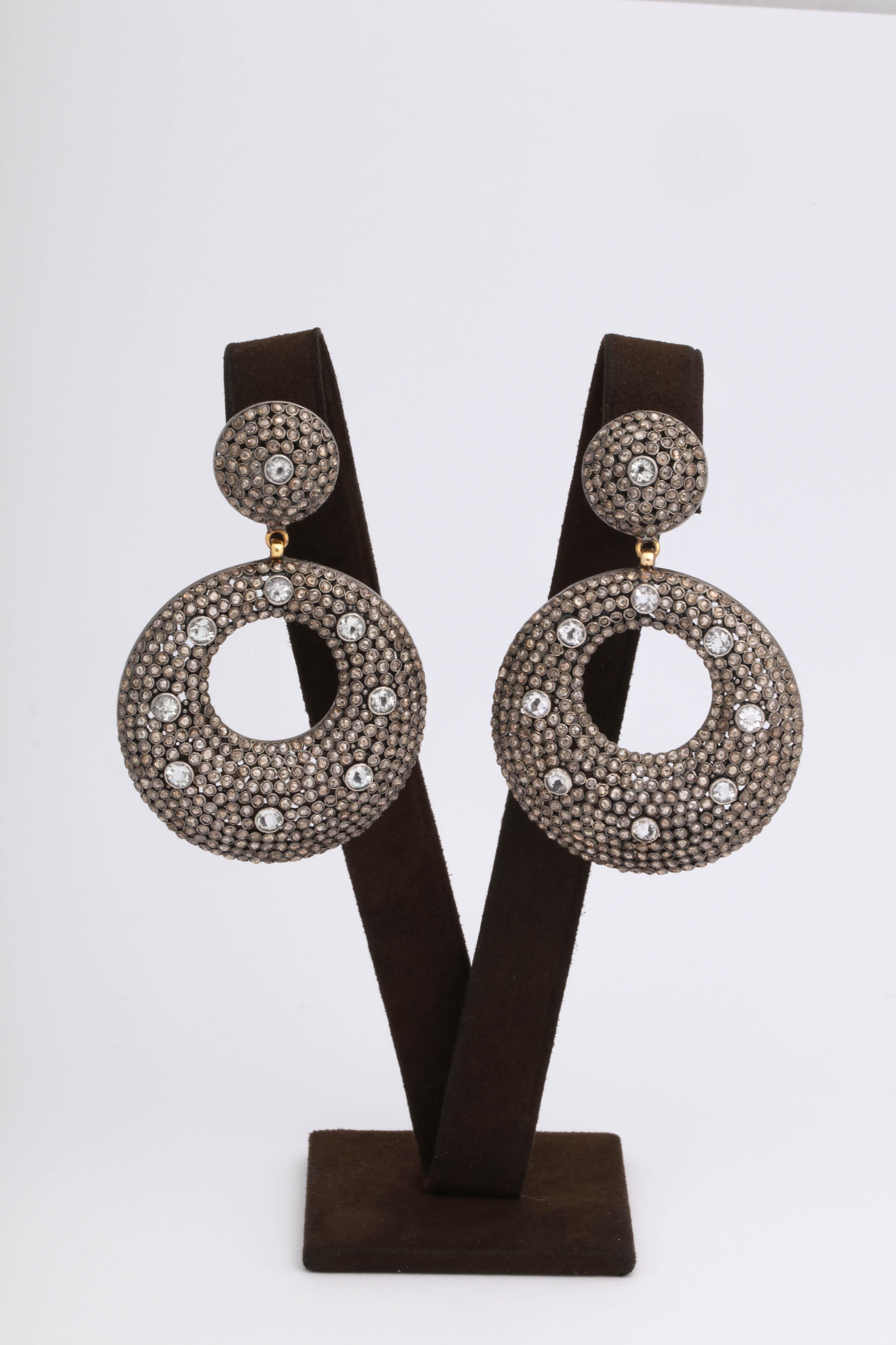 Pendientes de moda Gran Diamante en venta 5
