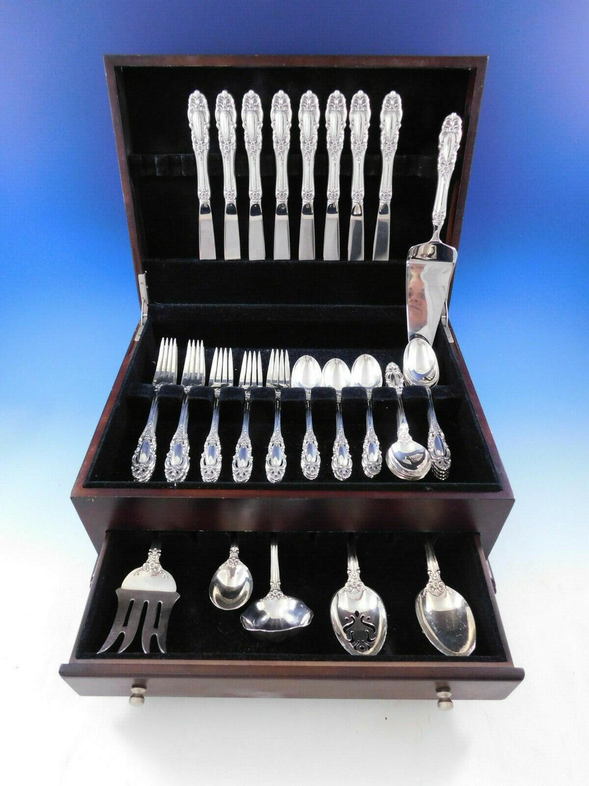 Grand Duchess by Towle sterling silver flatware set - 46 pieces. This set includes:

8 knives, 9 1/4