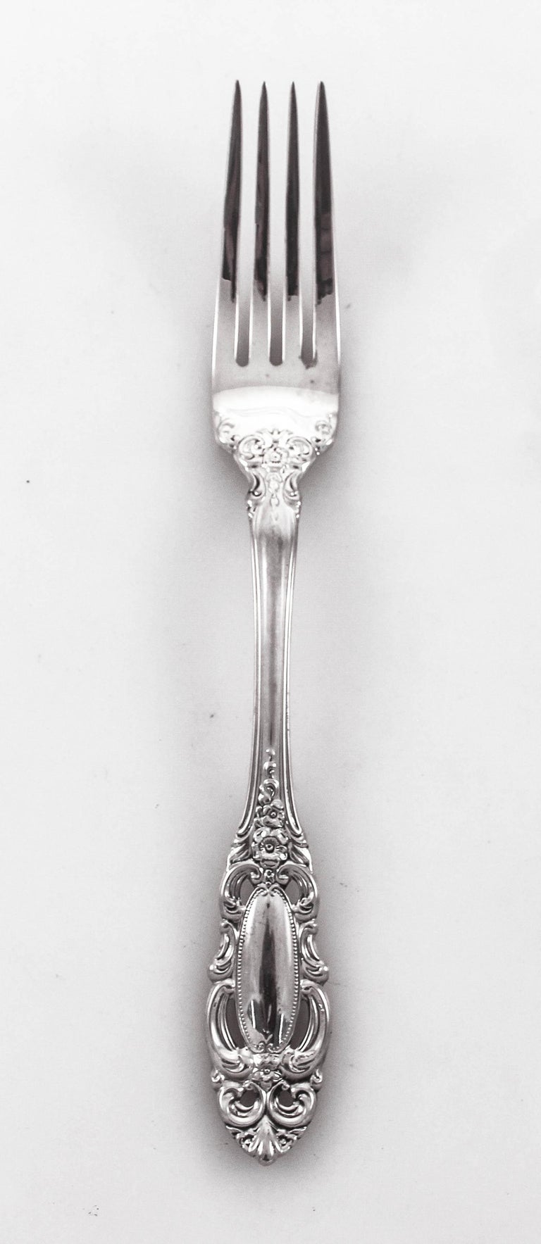American Grand Duchess Sterling Flatware; Service for 12 /60 Pieces For Sale