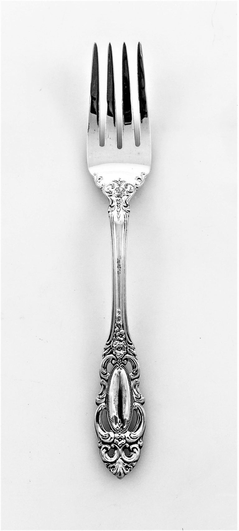 Late 20th Century Grand Duchess Sterling Flatware; Service for 12 /60 Pieces For Sale