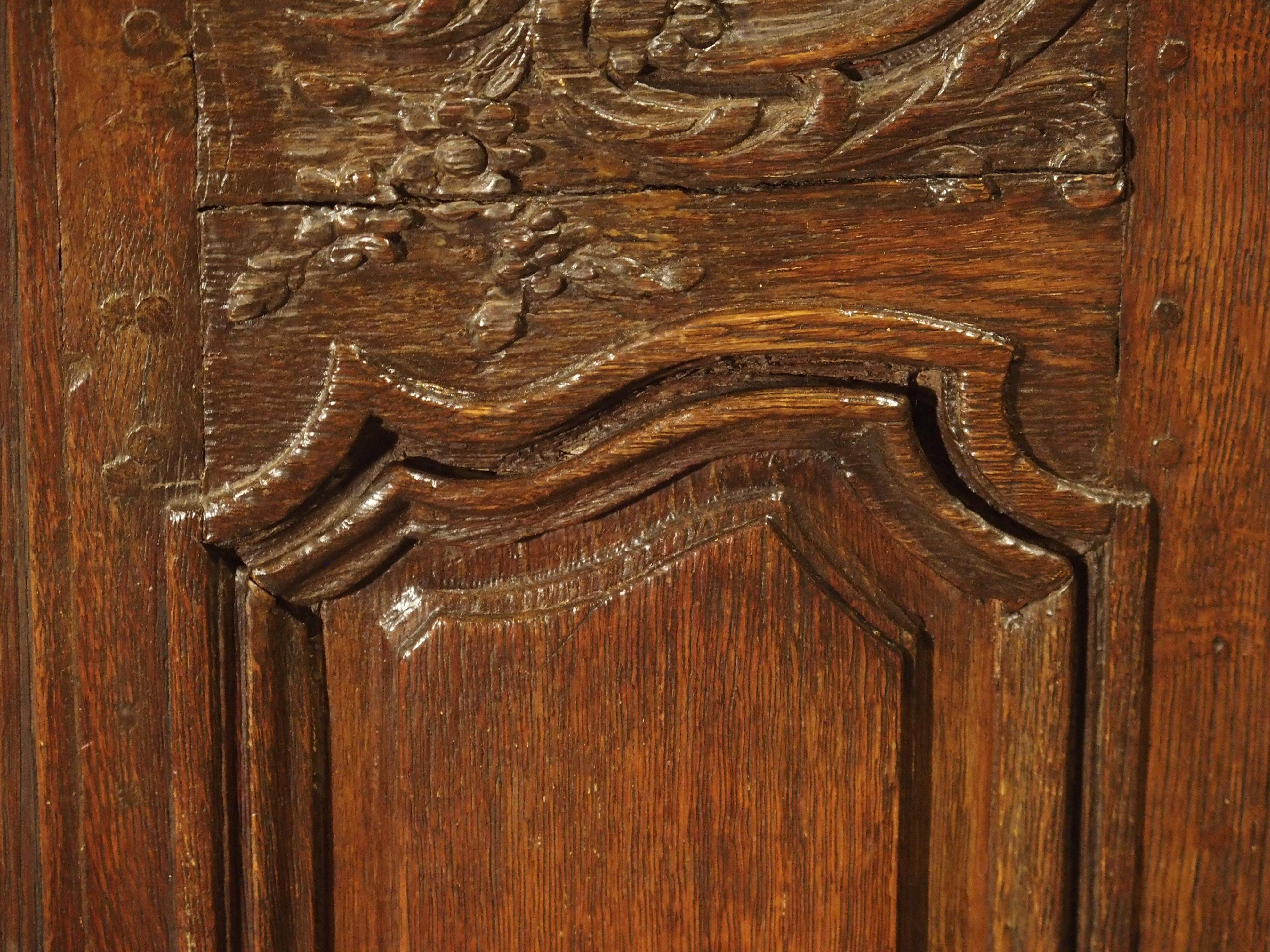 Grand Early 18th Century French Regence Bibliotheque in Carved Oak 7