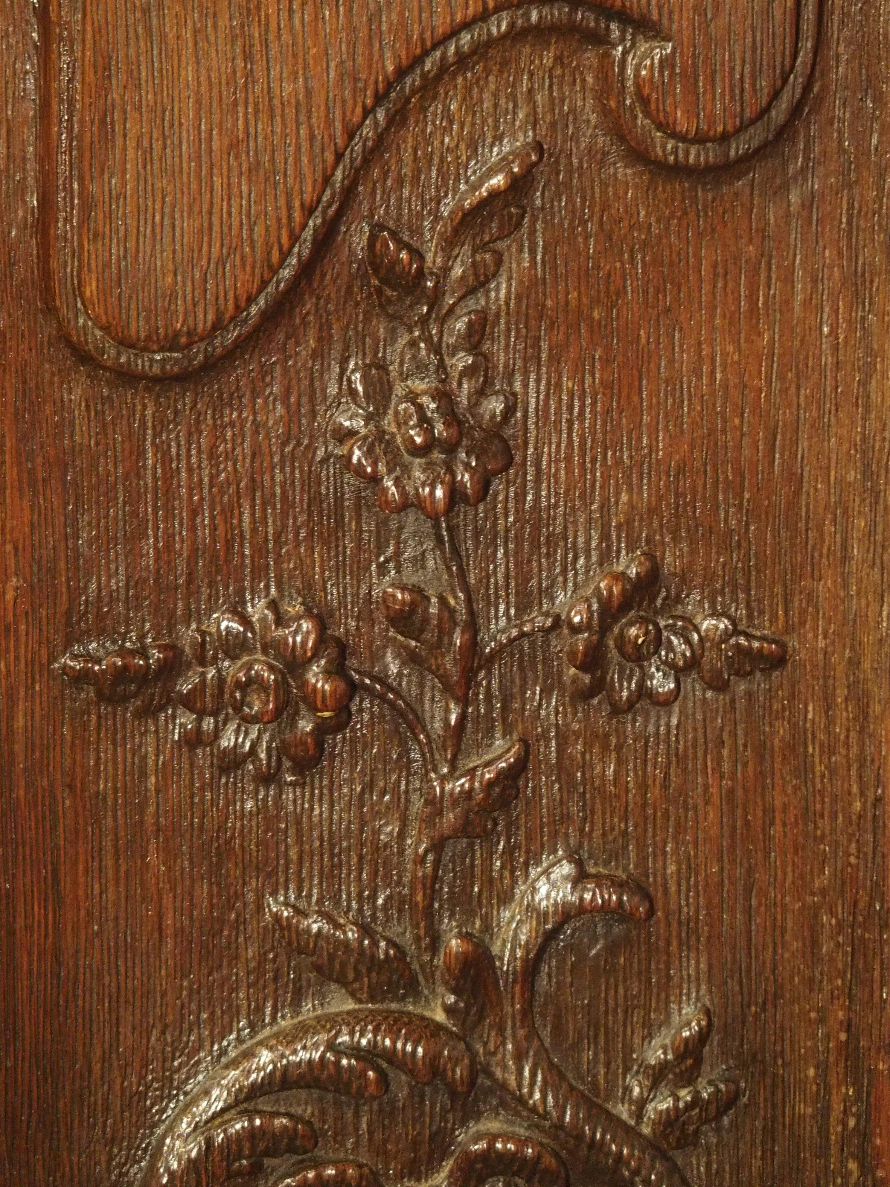 Grand Early 18th Century French Regence Bibliotheque in Carved Oak 13