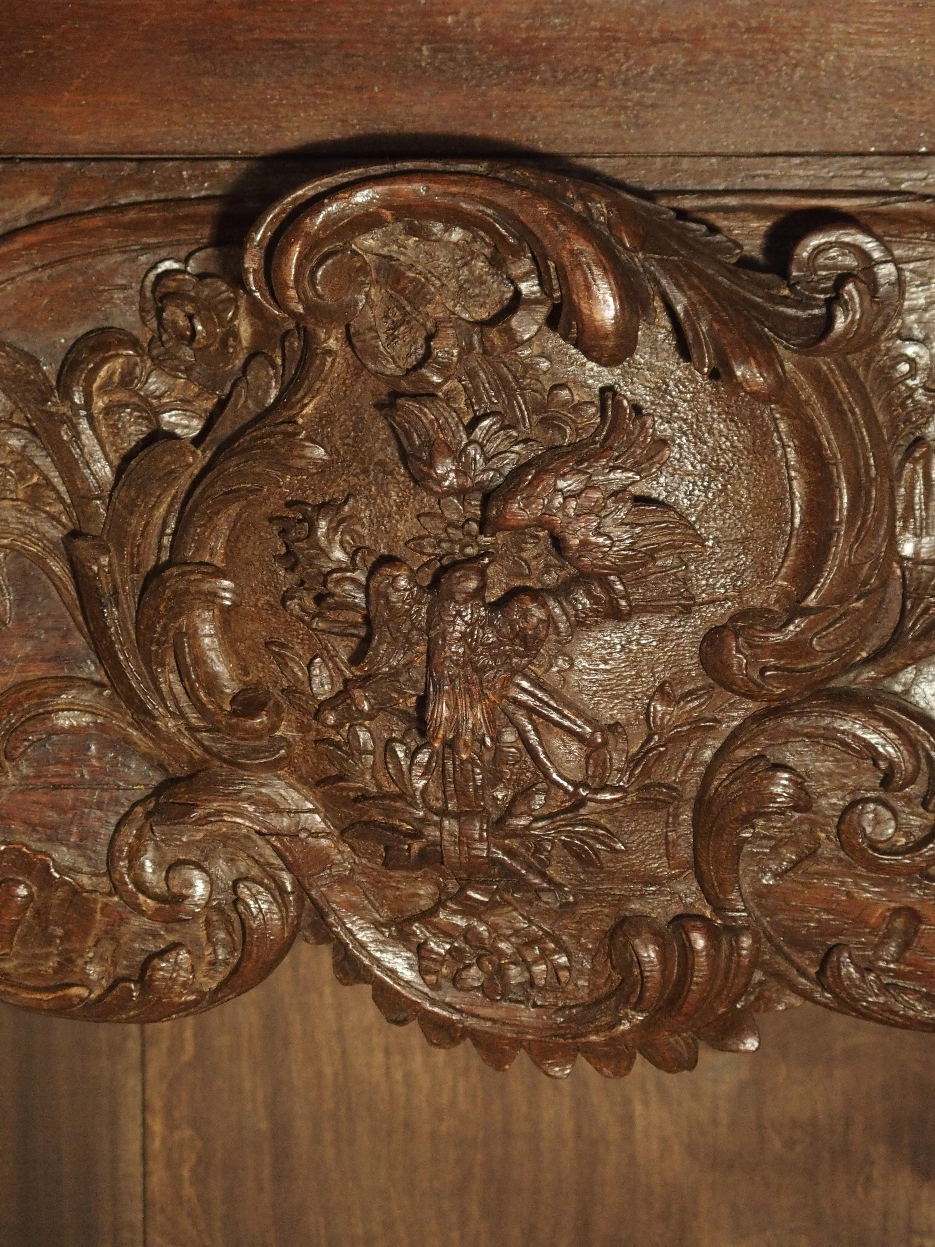 Grand Early 18th Century French Regence Bibliotheque in Carved Oak 14