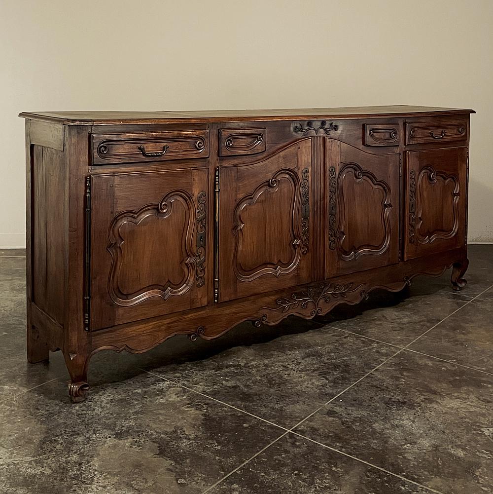 French Provincial Grand Early 19th Century Country French Cherry Wood Buffet