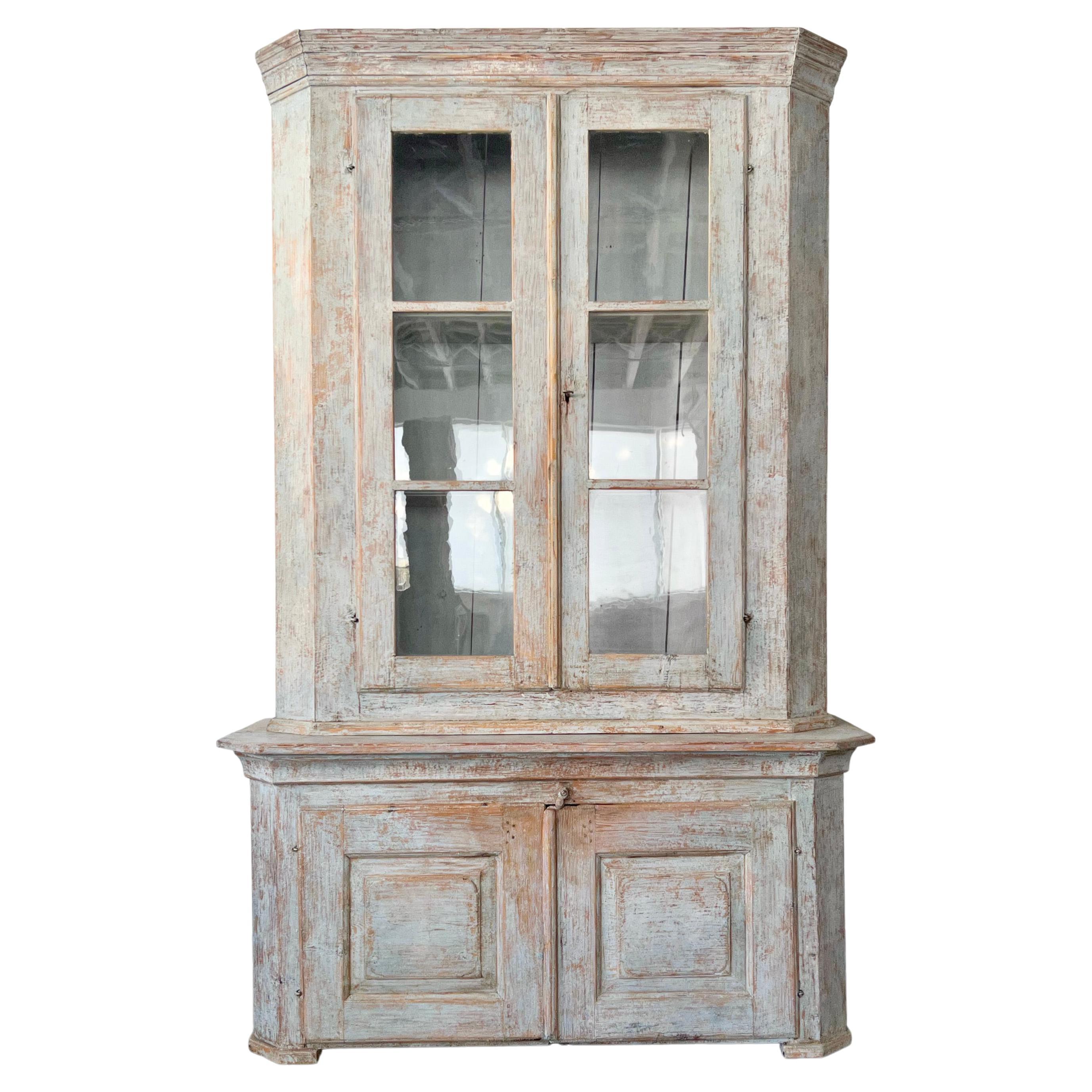 Grand Early 19th Century Swedish Glazed Cabinet