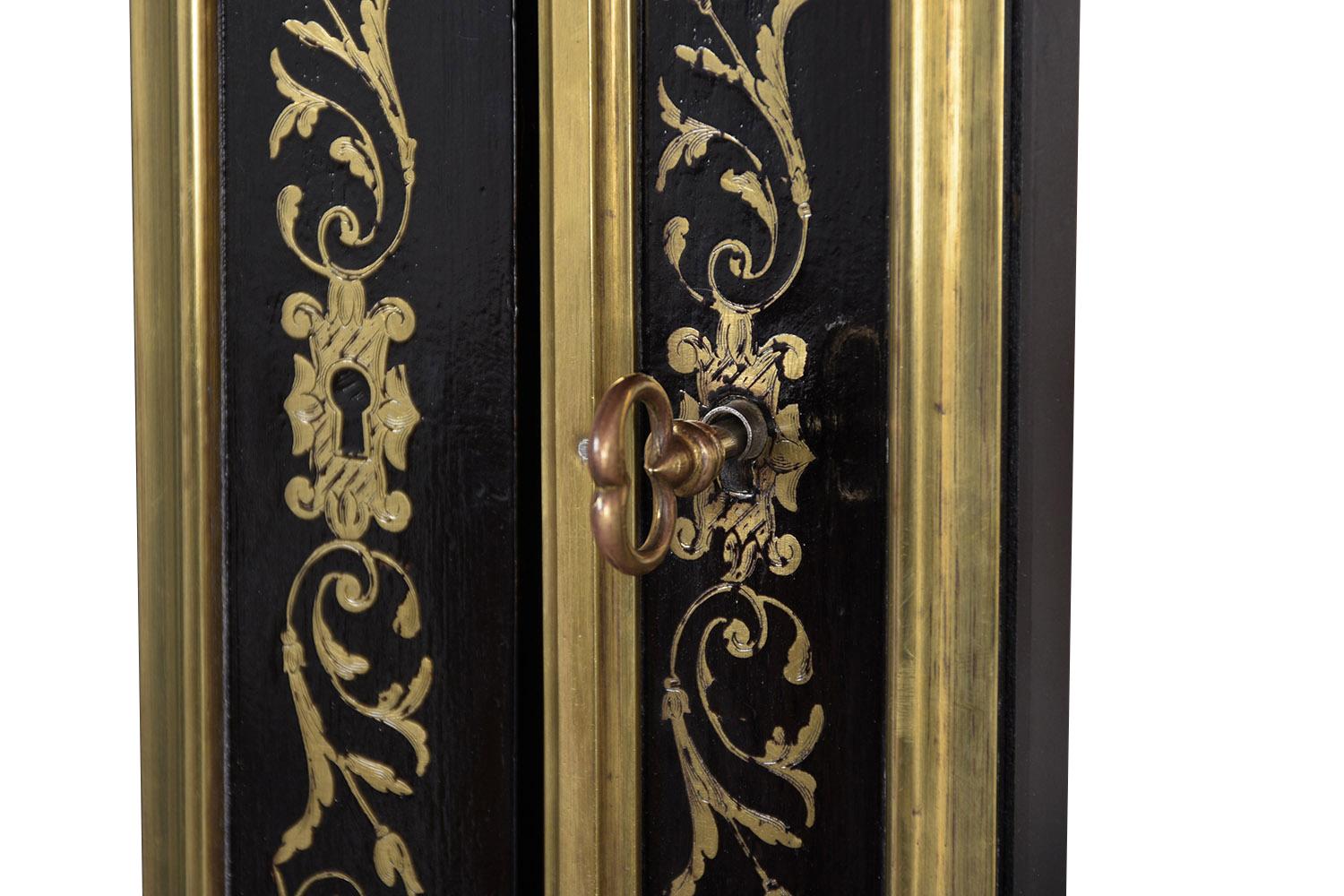 Grand Ebonized 19th Century French Louis XVI-Style Bookcase 7