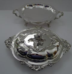 Grand Elkington Silver Plate Entree / Chafing Dish, 1853