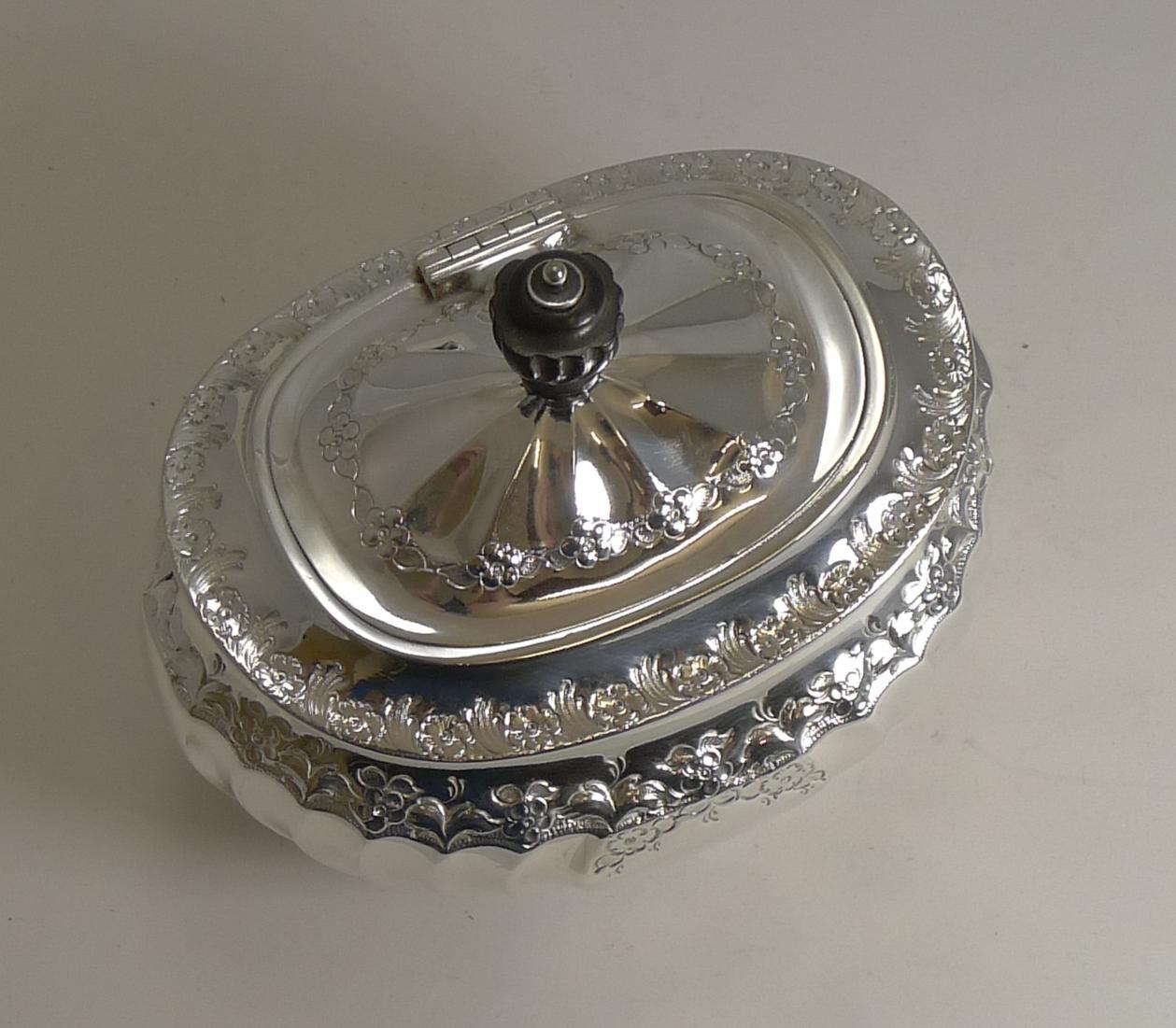 Grand English Silver Plated Tea Caddy by Atkin Brothers, Reg. 1889 6