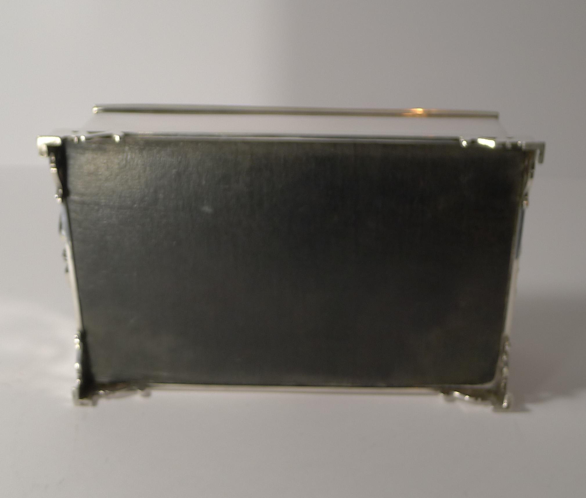 Grand English Sterling Silver Cigar Box or Humidor by Richard Comyns, 1928 For Sale 8