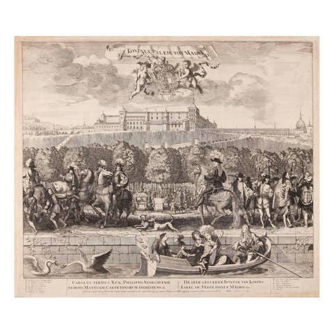Grand Entry of King Charles III into Madrid, Celebrating His Claim to the Throne