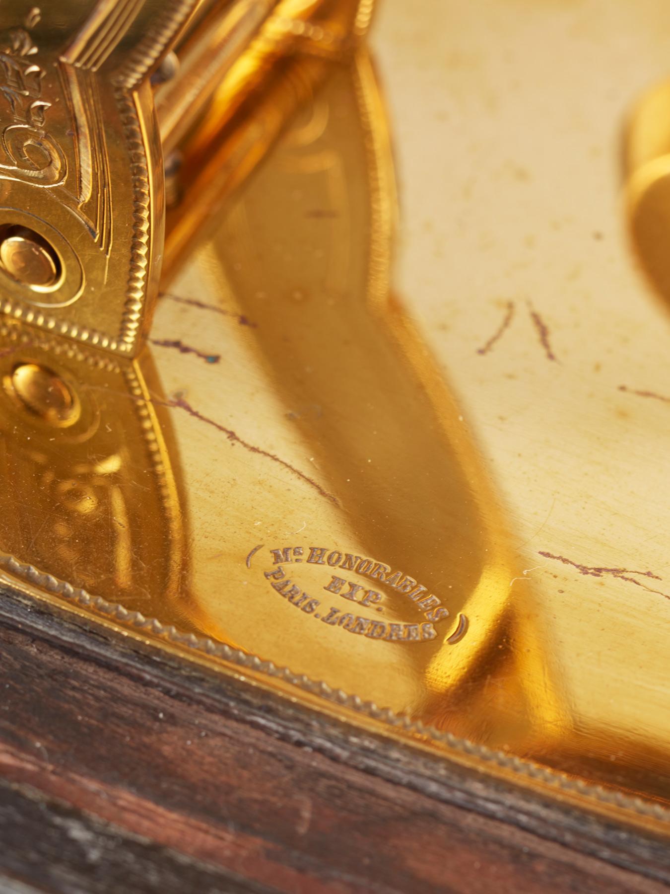 XIXe siècle Horloge squelette de grande exposition  en vente