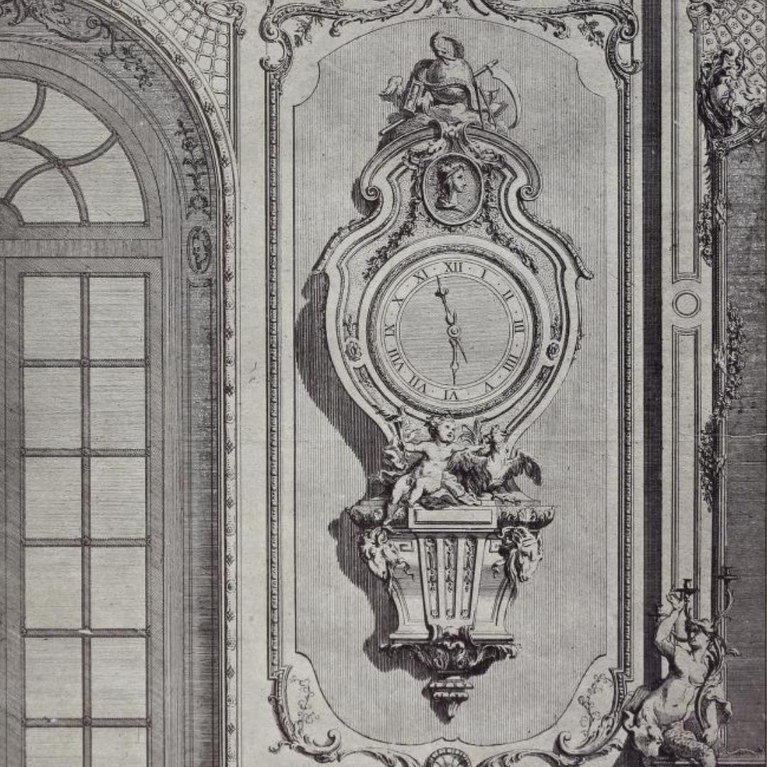 Grande horloge figurative de Cartel, d'après un designs de Gilles-Marie Oppenord en vente 3