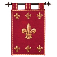 Grand Fleur de Lys Loom Woven Tapestry - 2'4" x 1'6"