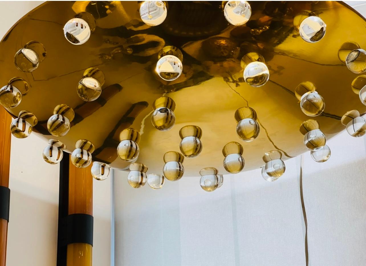 Grand French 1960s Crystal Flush Ceiling Light, Midcentury In Excellent Condition For Sale In New York, NY