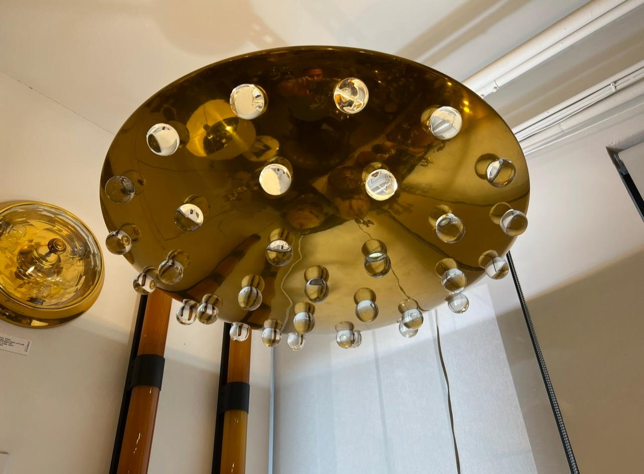 Gran Lámpara de Techo de Cristal Francesa de los Años 60, Mediados de Siglo mediados del siglo XX en venta