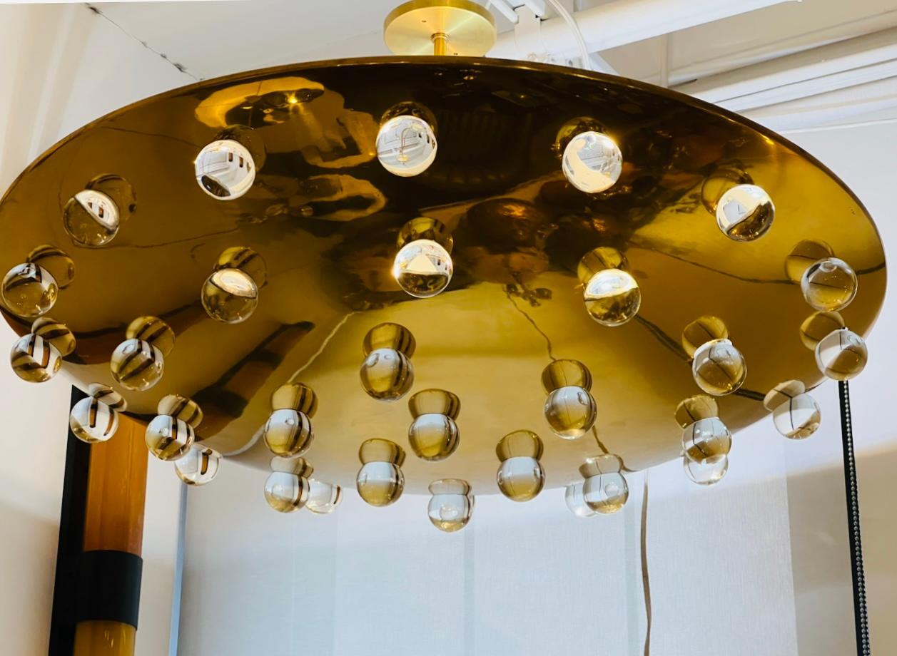 Gran Lámpara de Techo de Cristal Francesa de los Años 60, Mediados de Siglo en venta 1
