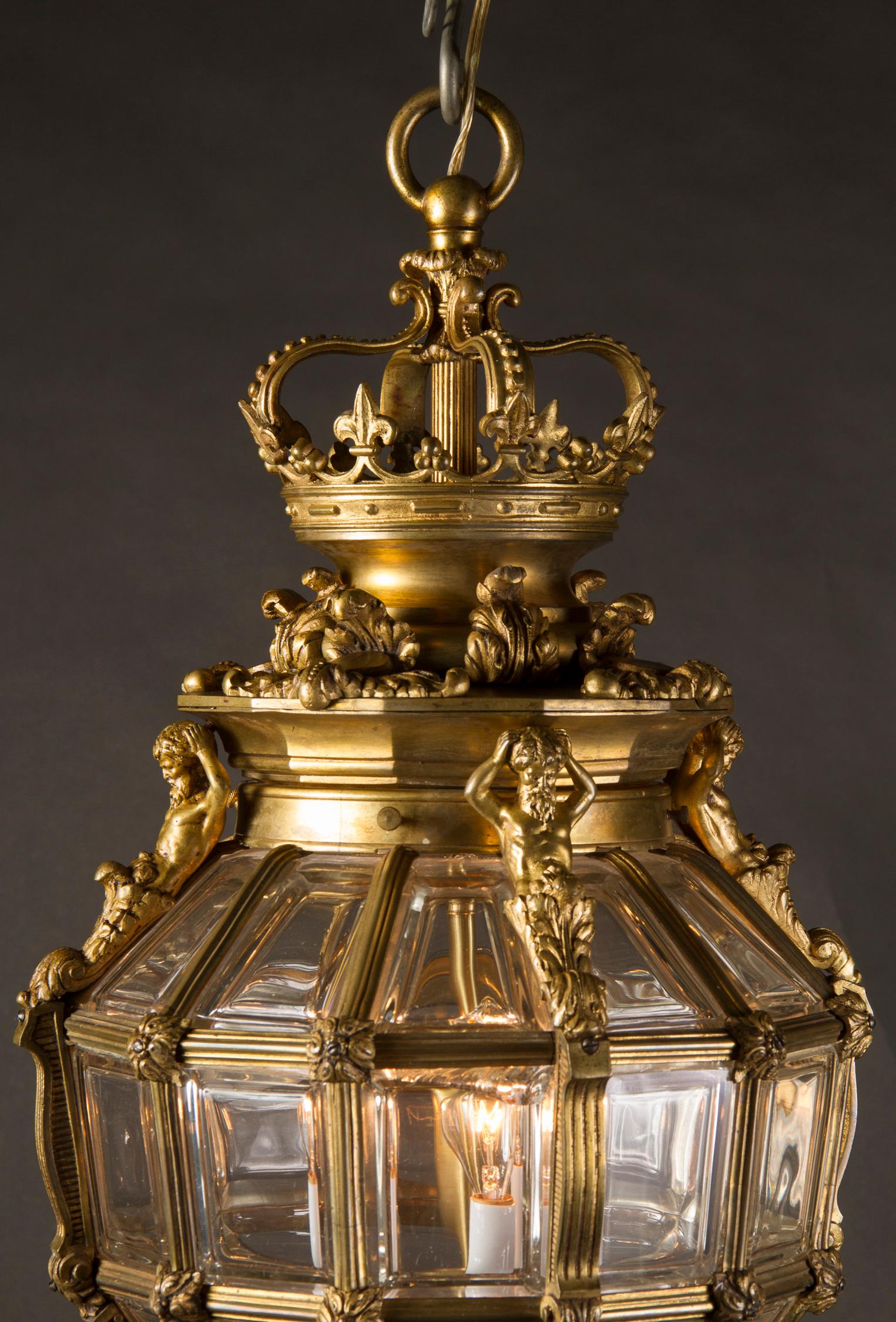 Grande lanterna francese del XIX secolo di Napoleone III in vendita 1