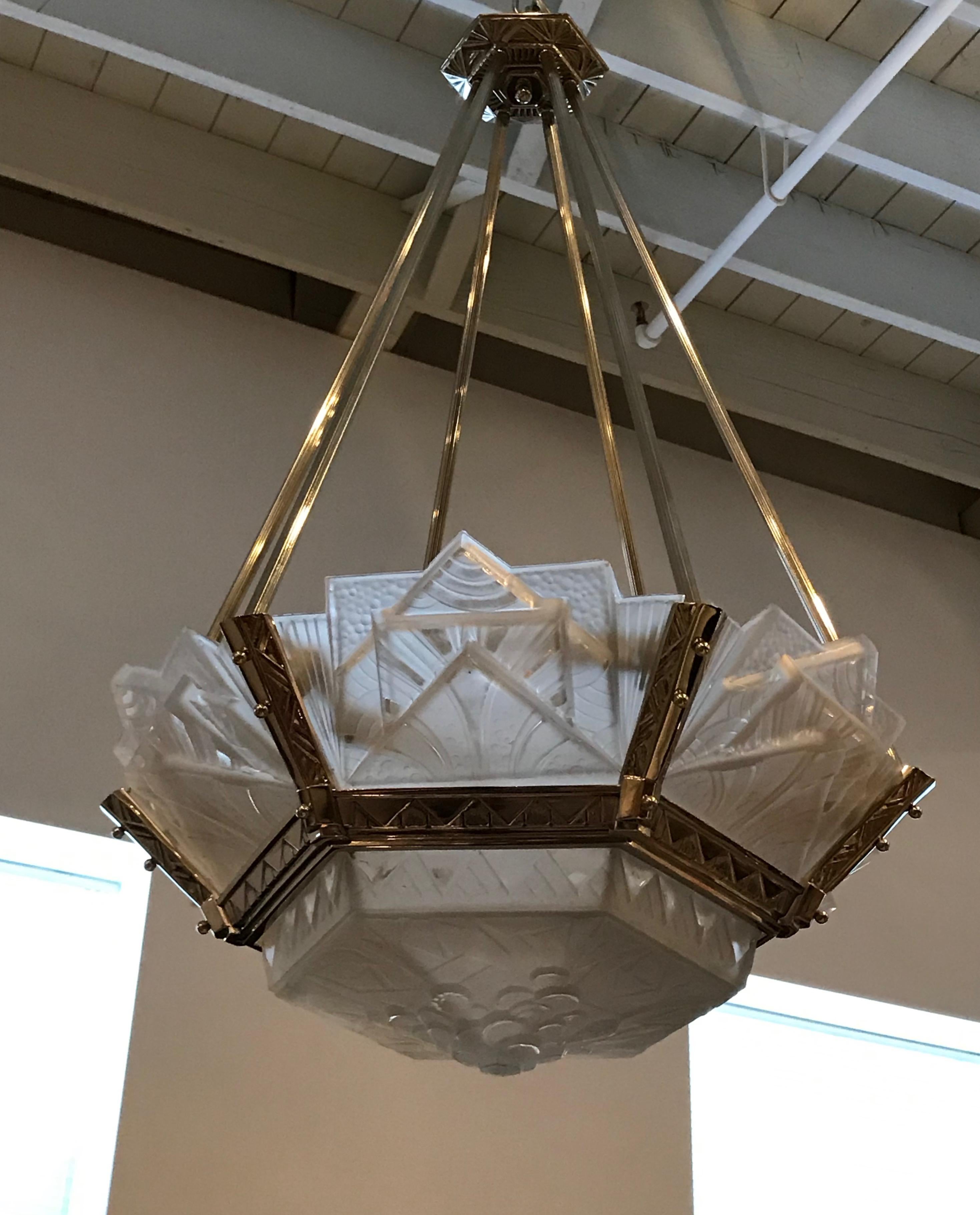 reproduction art deco chandelier