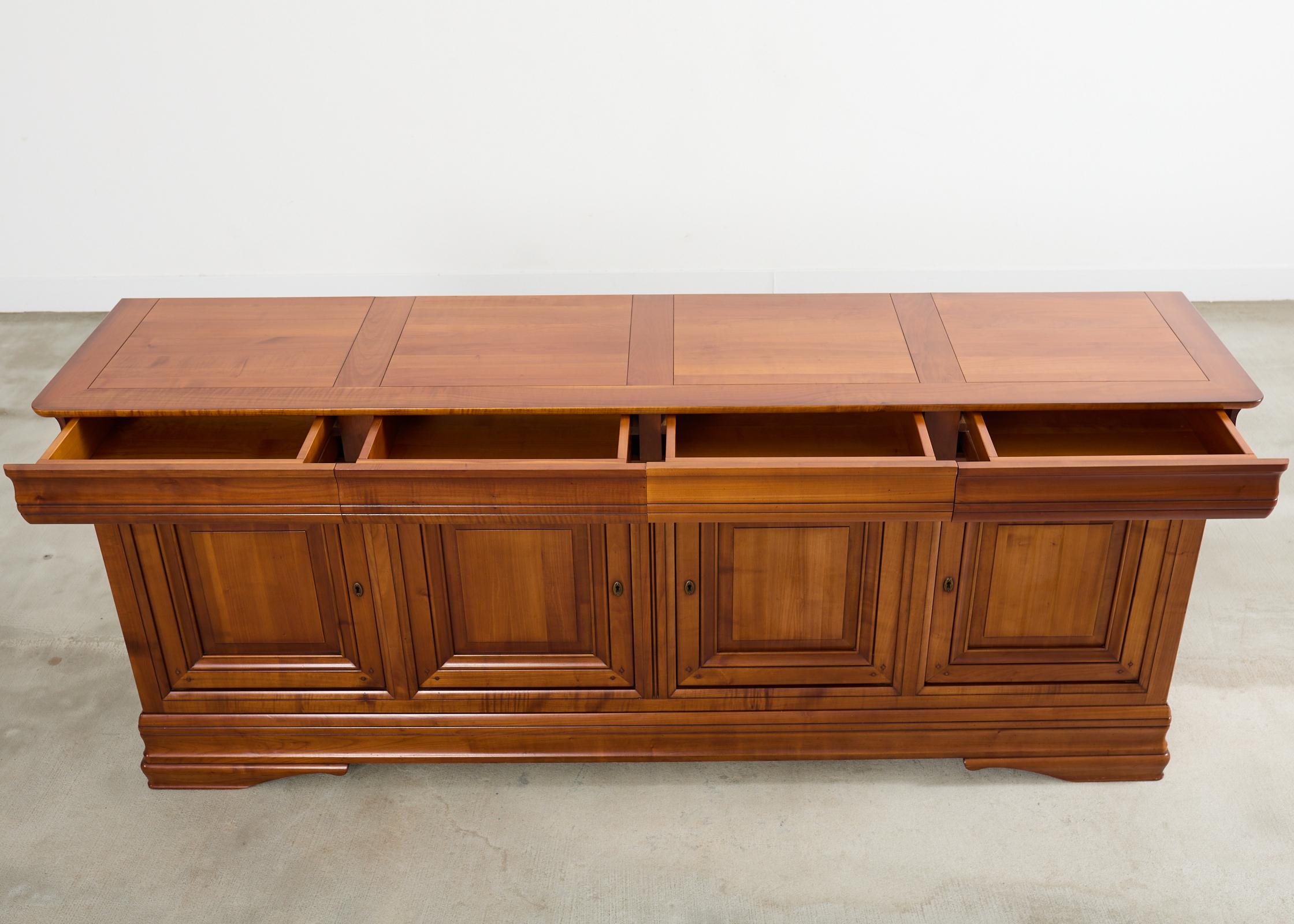 Credenza Enfilade in legno di noce in stile Louis Philippe in vendita 2