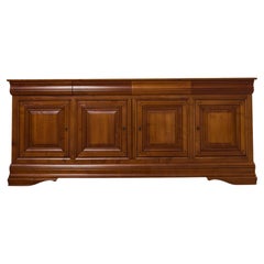 Grand French Louis Philippe Style Fruitwood Sideboard Enfilade