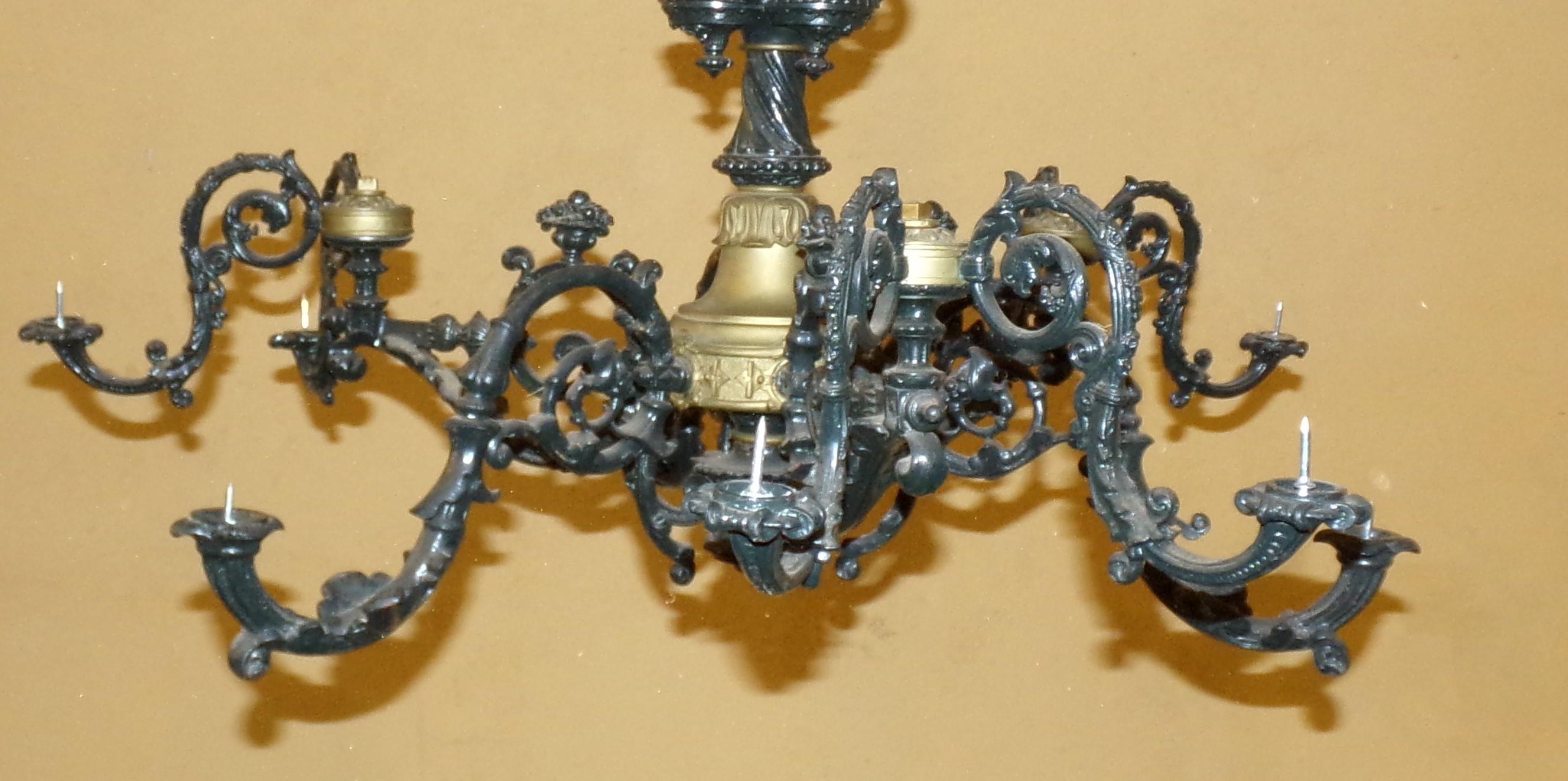 British Grand Gothic Revival Chandelier, circa 1880 For Sale