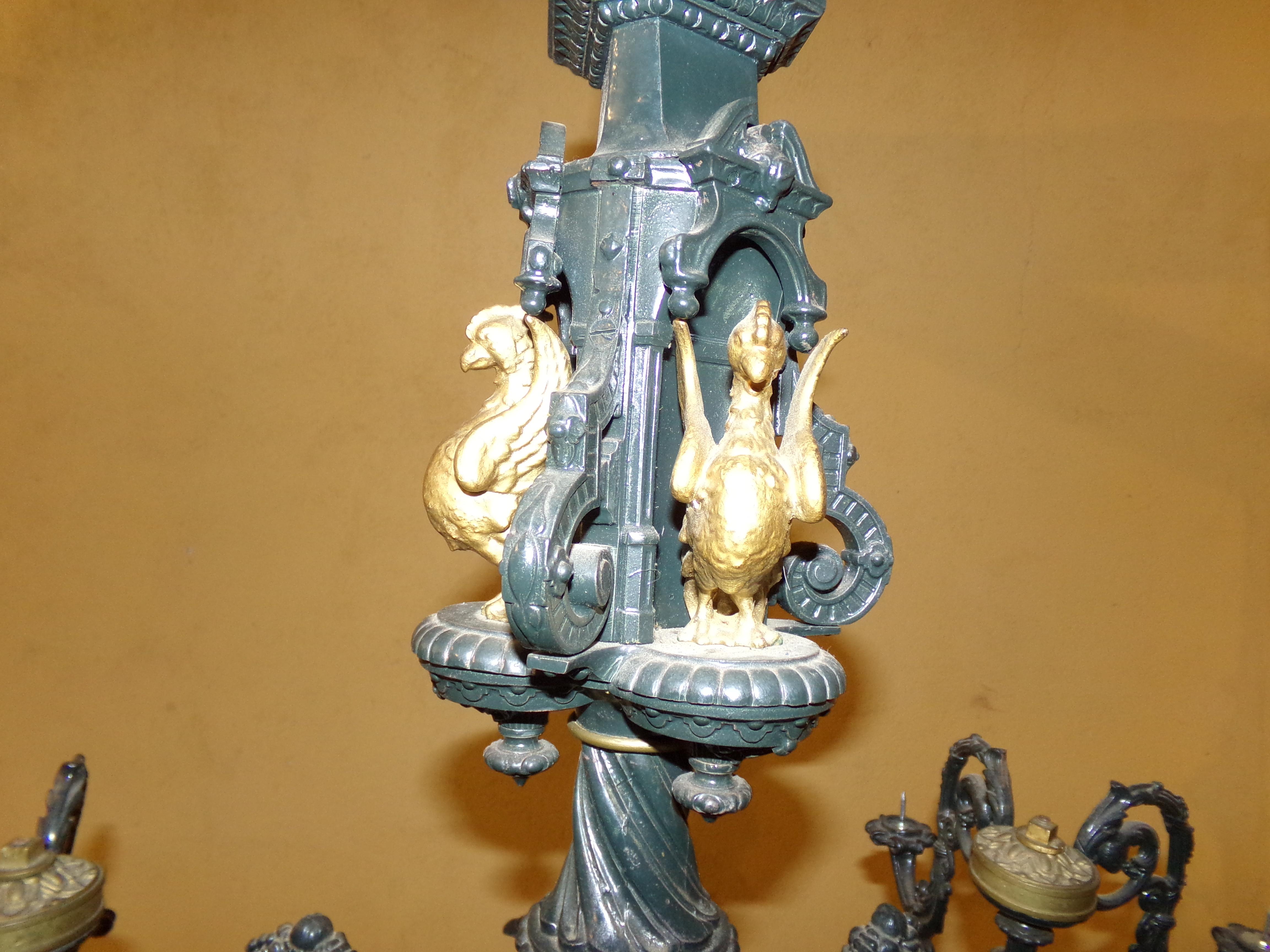Grand Gothic Revival Chandelier, circa 1880 In Good Condition For Sale In London, GB