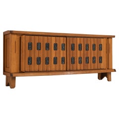 Grand Guillerme et Chambron Sideboard in Oak with Ceramic Tiles