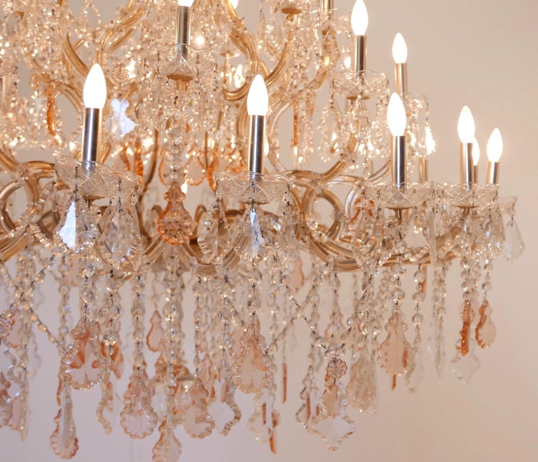 Grand Hollywood Regency Pink And Clear, Second Hand Chandeliers Sydney