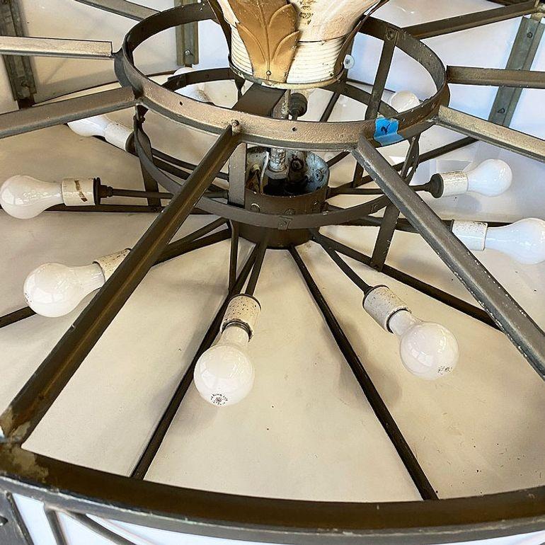 Grand Hollywood Theater 32 Light Chandelier with Palm Motif For Sale 5