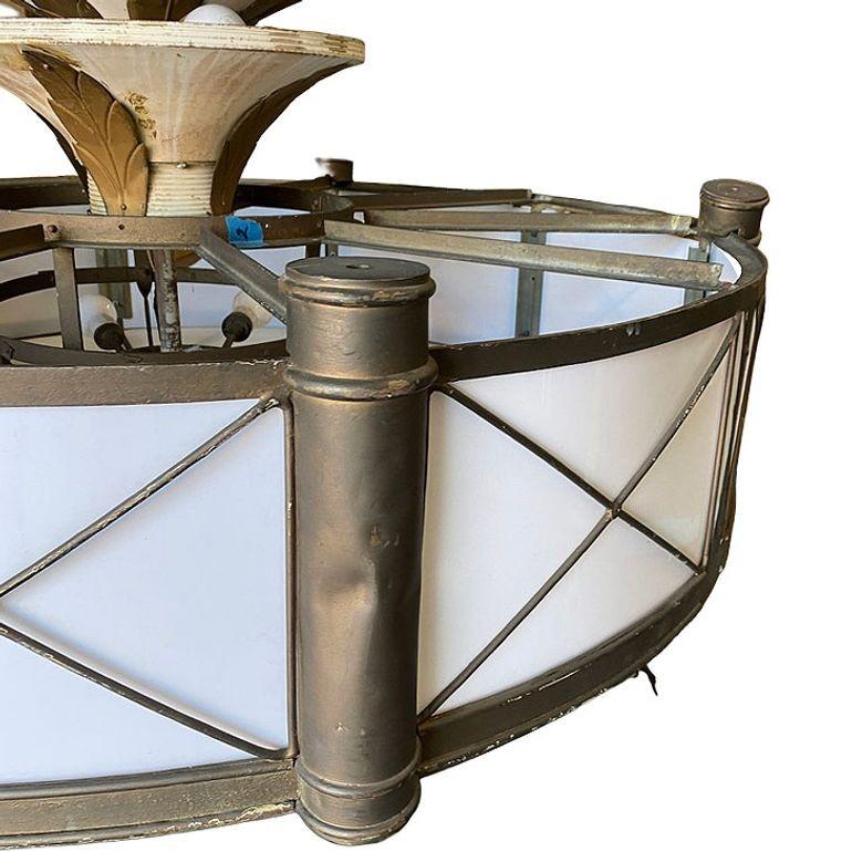 Grand Hollywood Theater 32 Light Chandelier with Palm Motif For Sale 7
