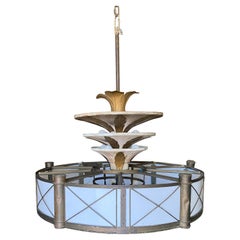 Grand Hollywood Theater 32 Light Chandelier with Palm Motif